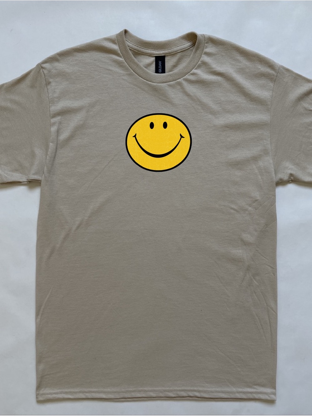Vintage smiley happy face novelty graphic tee